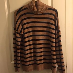Striped Turtleneck Sweater